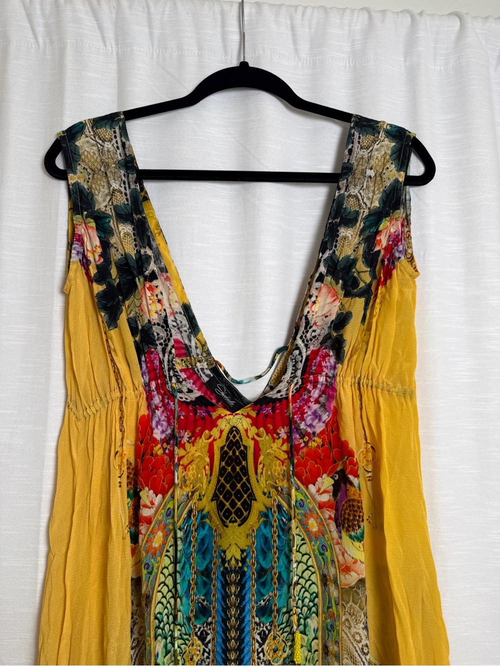 Shahida Parides Geisha Lemon Drop Long Maxi Dress | Size OS NWT - Picture 7 of 15